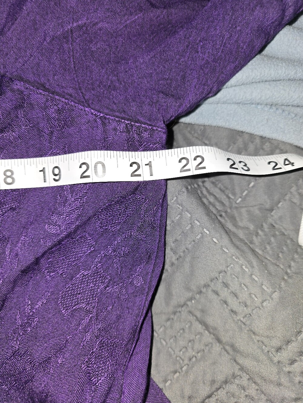 Purple Embroidered Women's Maxi Dress - Boho Scoop Neck - Picture 9 of 12